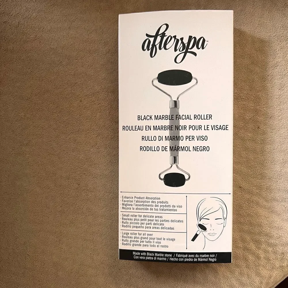 3/$20 NIB Afterspa Black Marble Large/Small Facial Roller Gua Sha Skincare $28